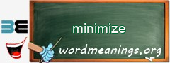 WordMeaning blackboard for minimize